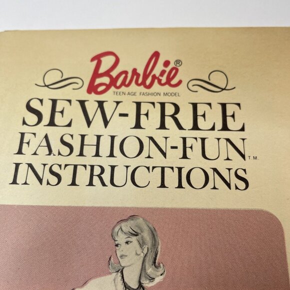 Barbie 1963 Sew-Free Fashion Fun Instructions By Mattel 1712 Day In Town  G59 - Picture 3 of 9